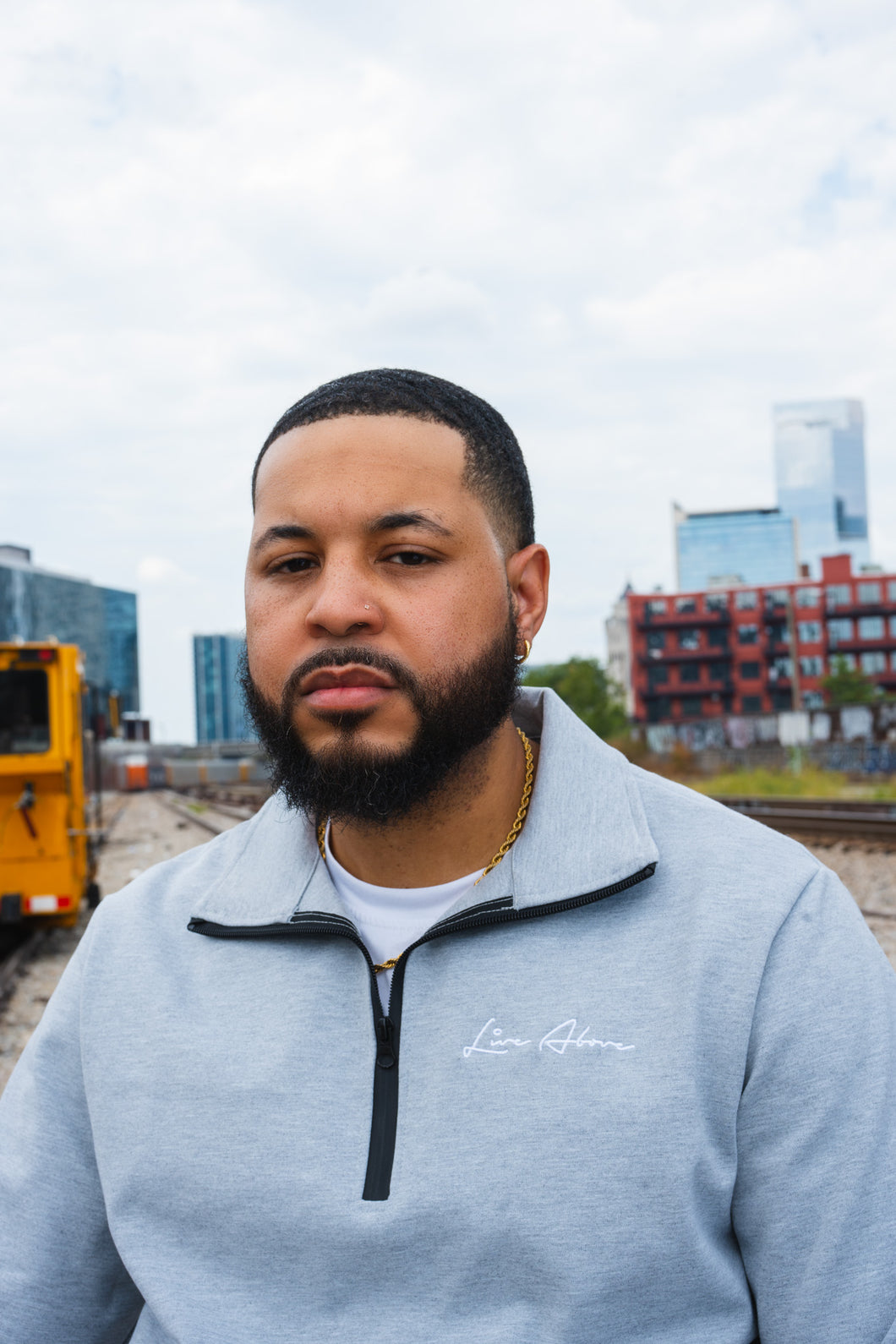 Tech Fleece Mock Neck Jacket- Grey