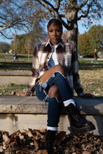 Load image into Gallery viewer, Cozy Flannel button up shirt - Autumn sun
