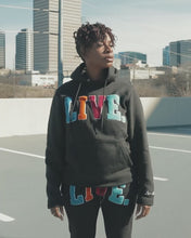 Load and play video in Gallery viewer, Live Chenille Joggers- Black Multi
